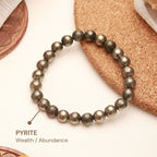 Japam Pyrite Wealth Band Energy Stone Bracelet