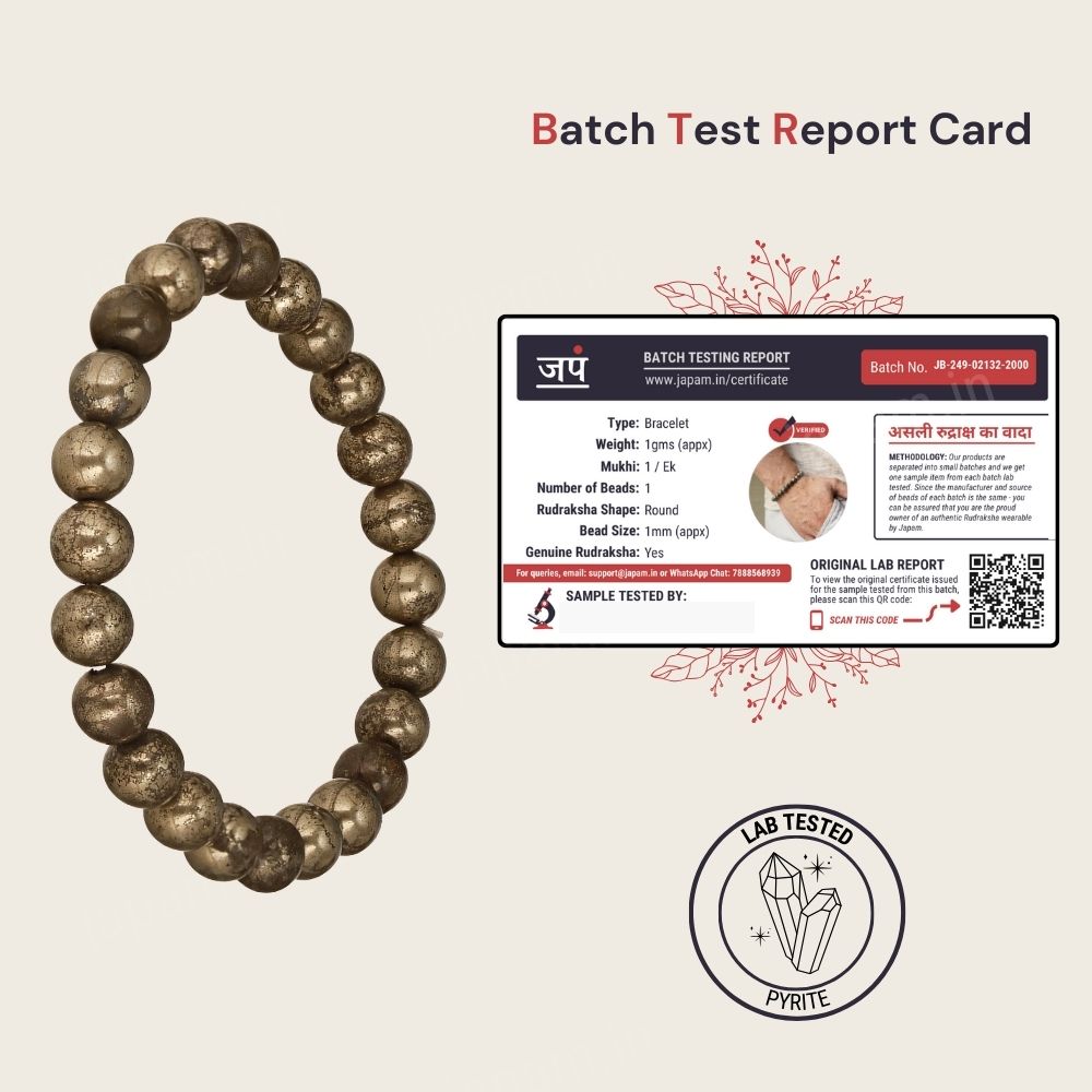 Japam Pyrite Wealth Band Energy Stone Bracelet