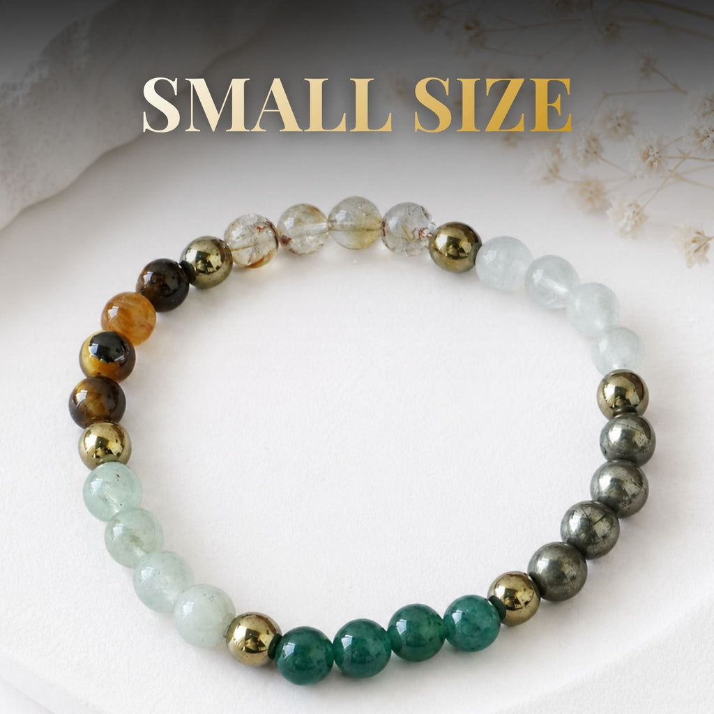 Japam Dhanlabh Crystal Band Bracelet with Natural Gemstone Beads