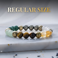 Japam Dhanlabh Crystal Band Bracelet with Natural Gemstone Beads