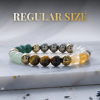 Japam Dhanlabh Crystal Band Bracelet with Natural Gemstone Beads