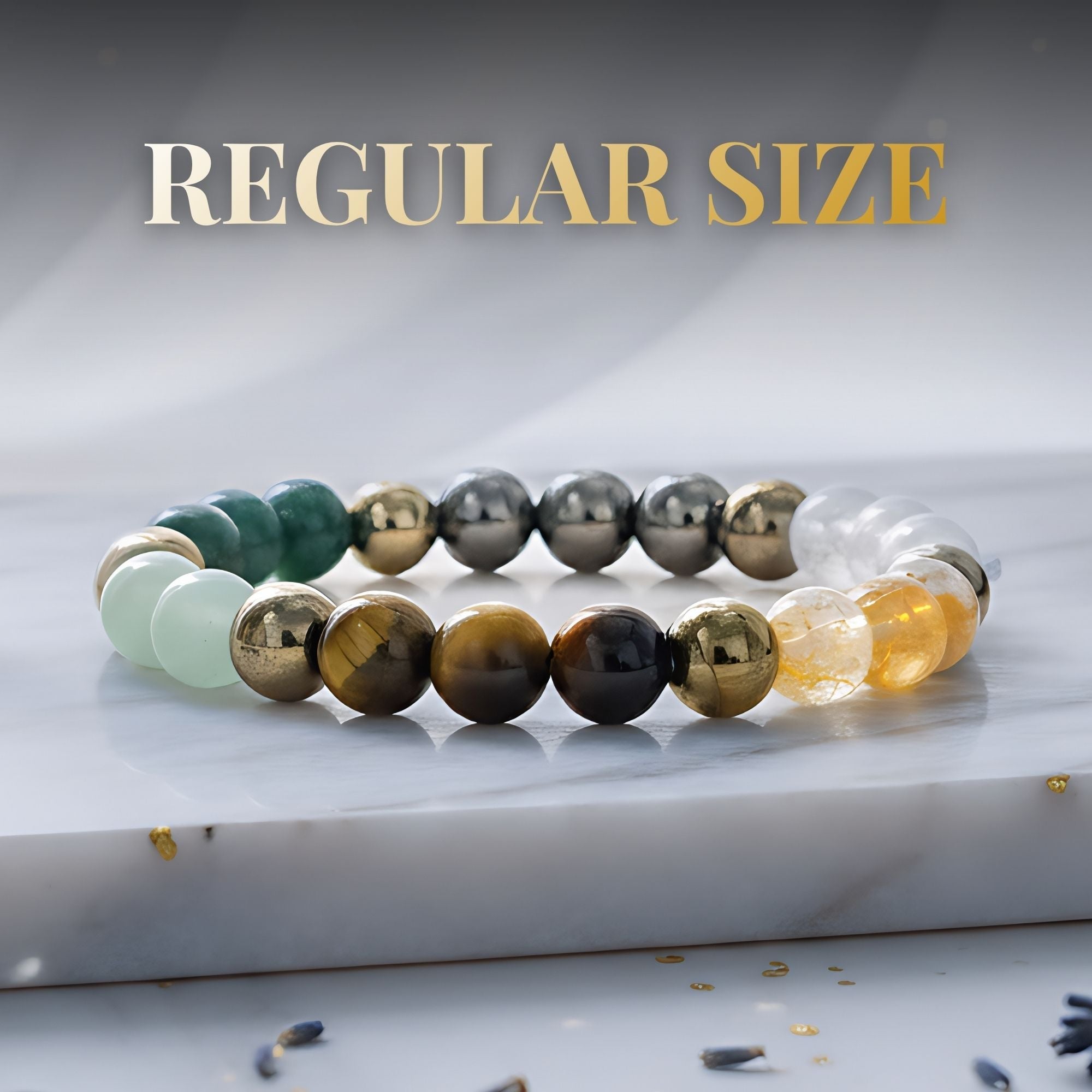 Japam Dhanlabh Crystal Band Bracelet with Natural Gemstone Beads