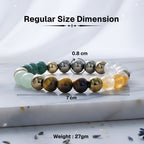 Japam Dhanlabh Crystal Band Bracelet with Natural Gemstone Beads
