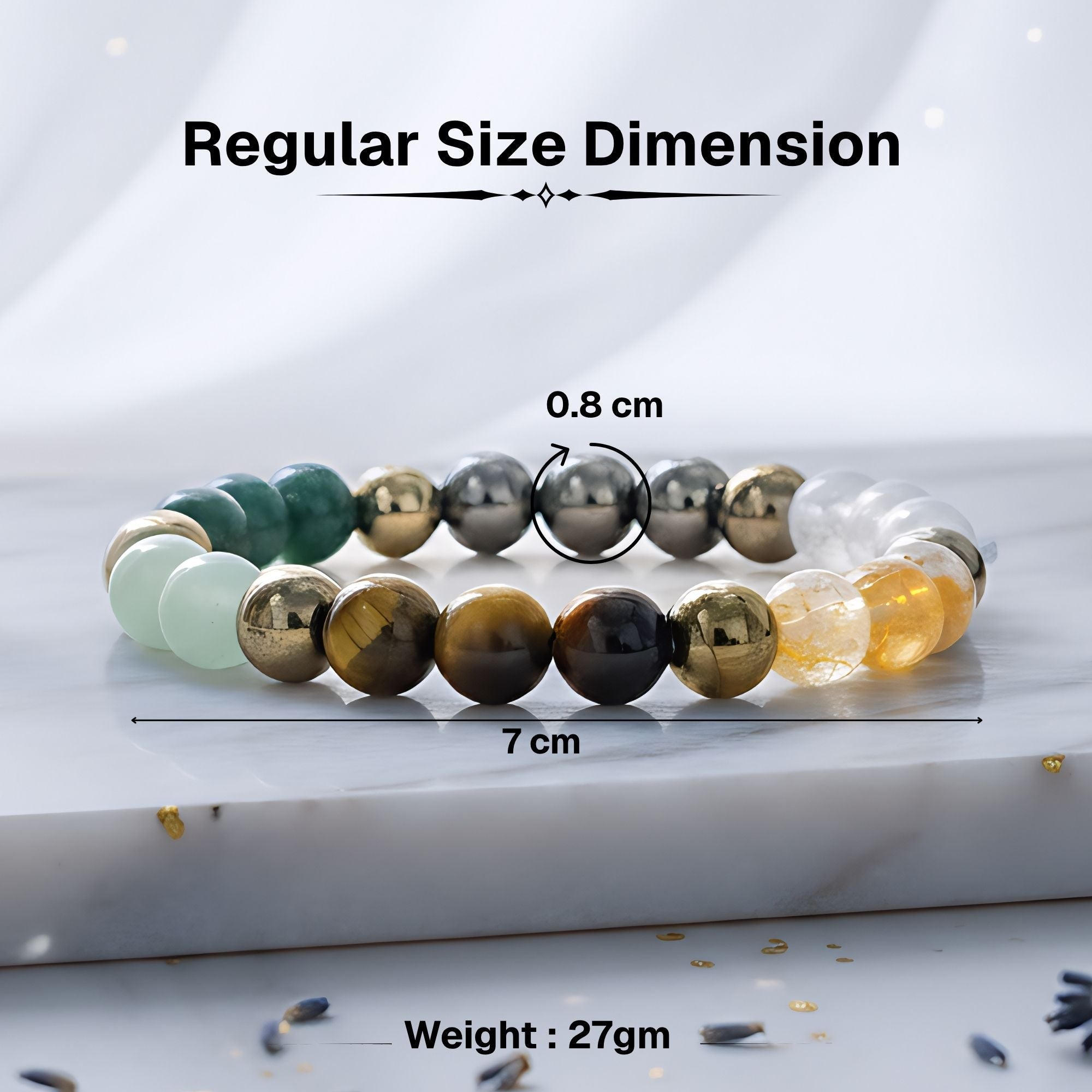 Japam Dhanlabh Crystal Band Bracelet with Natural Gemstone Beads