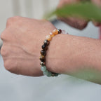 Japam Dhanlabh Crystal Band Bracelet with Natural Gemstone Beads